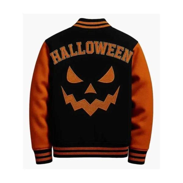 Halloween Pumpkin Varsity Jacket