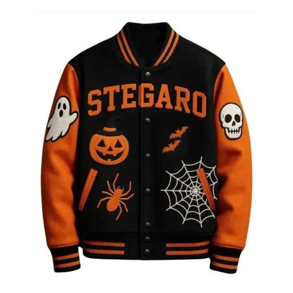 Halloween Pumpkin Varsity Jacket