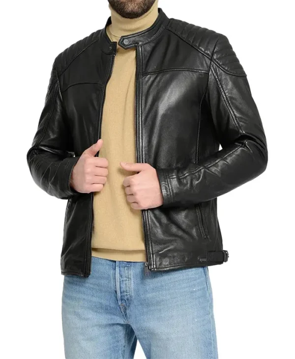 Men Basic Black Jacket