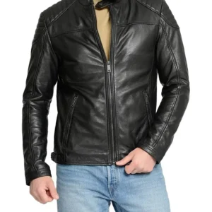 Men Basic Black Jacket