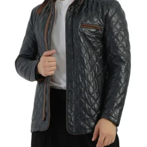 Men Diamond Black Jacket