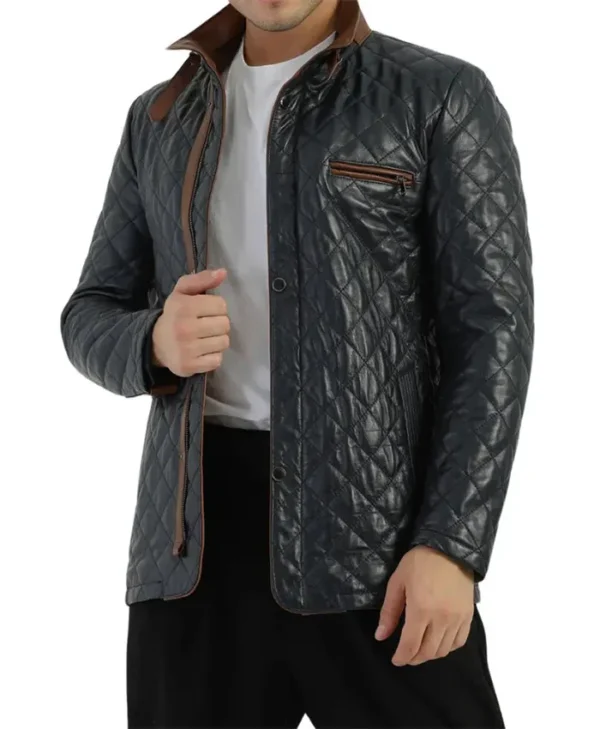 Men Diamond Black Jacket