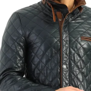 Men Diamond Black Jacket