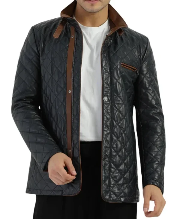 Men Diamond Black Jacket