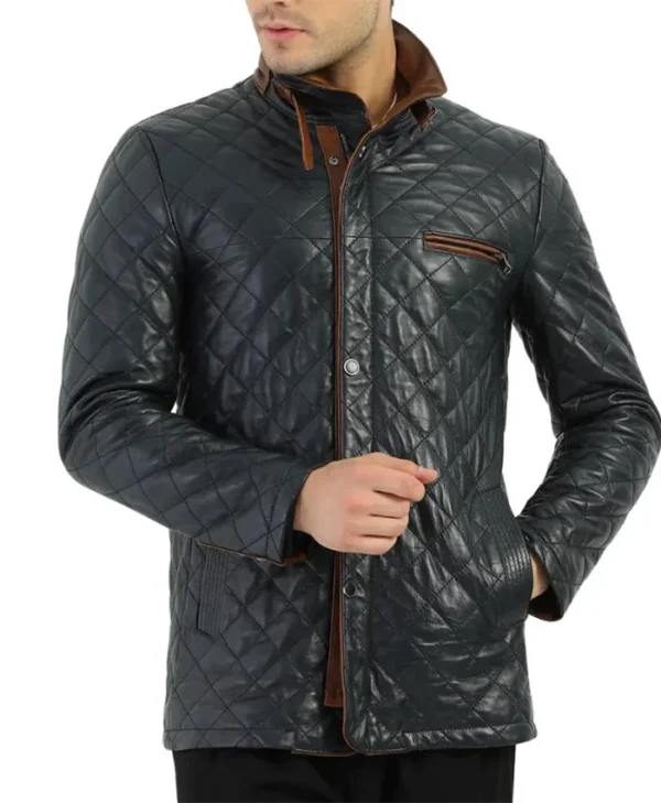 Men Diamond Black Jacket