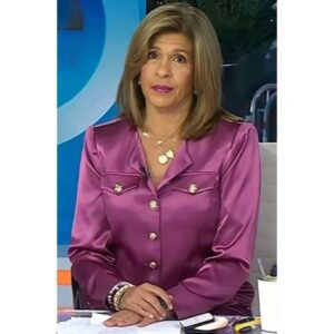 The Today Show Hoda Kotb Pink Satin Jacket