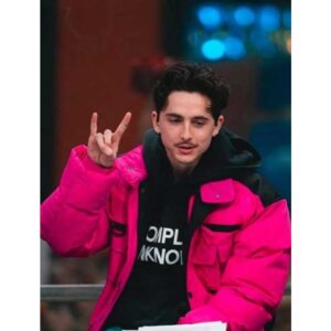 Timothee Chalamet Pink Jacket