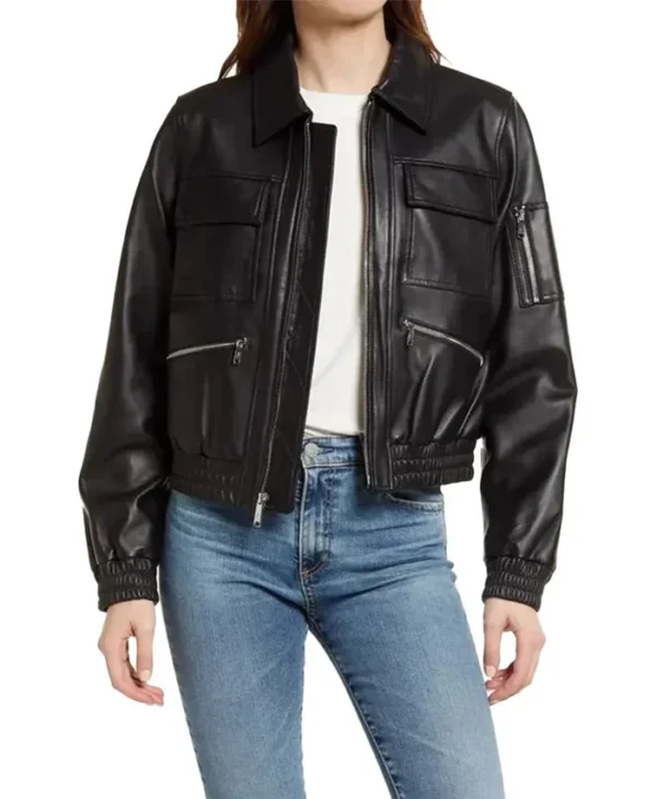 Women Vintage Bomber Jacket