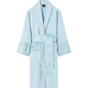 Graphic Print Silk Versace Bathrobe