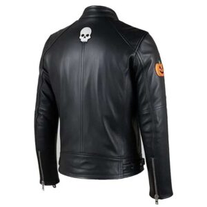 Halloween Patches Leather Jacket