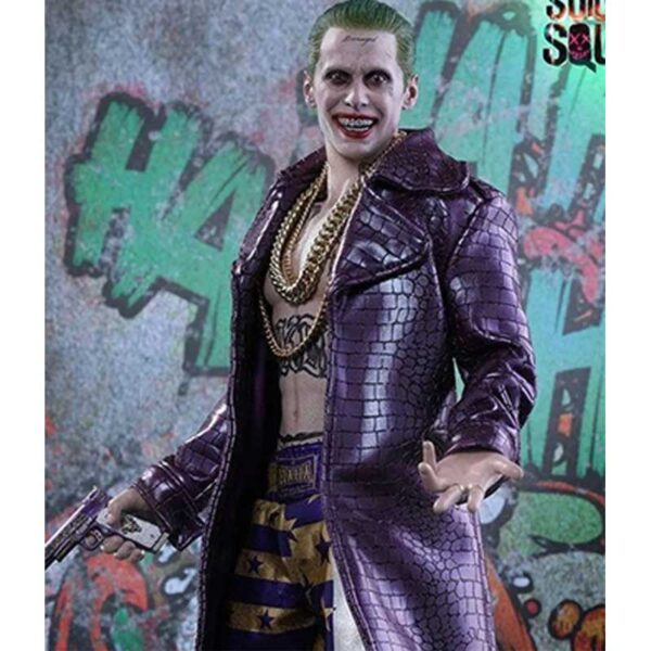 Jared Leto Joker Purple Crocodile Coat