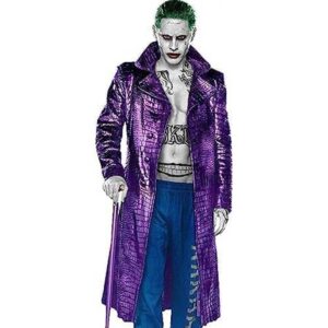 Jared Leto Joker Purple Crocodile Coat