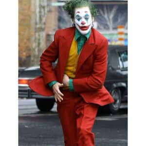 Joaquin Phoenix Joker Red Tuxedo Suit