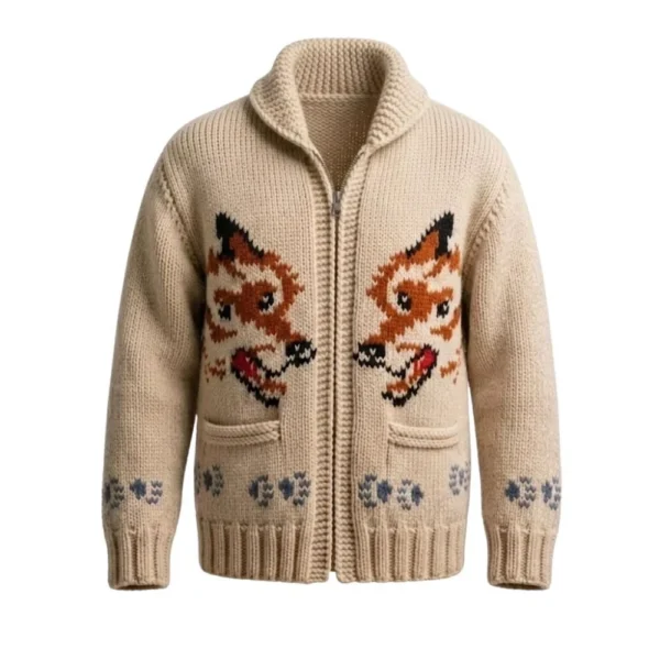 Men’s Wolf Graphic Sweater Pullover Gothic Animal Print Casual Sweatshirt
